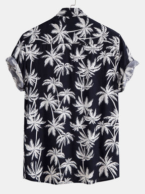 Palm Tree Print Shirt & Swim Shorts