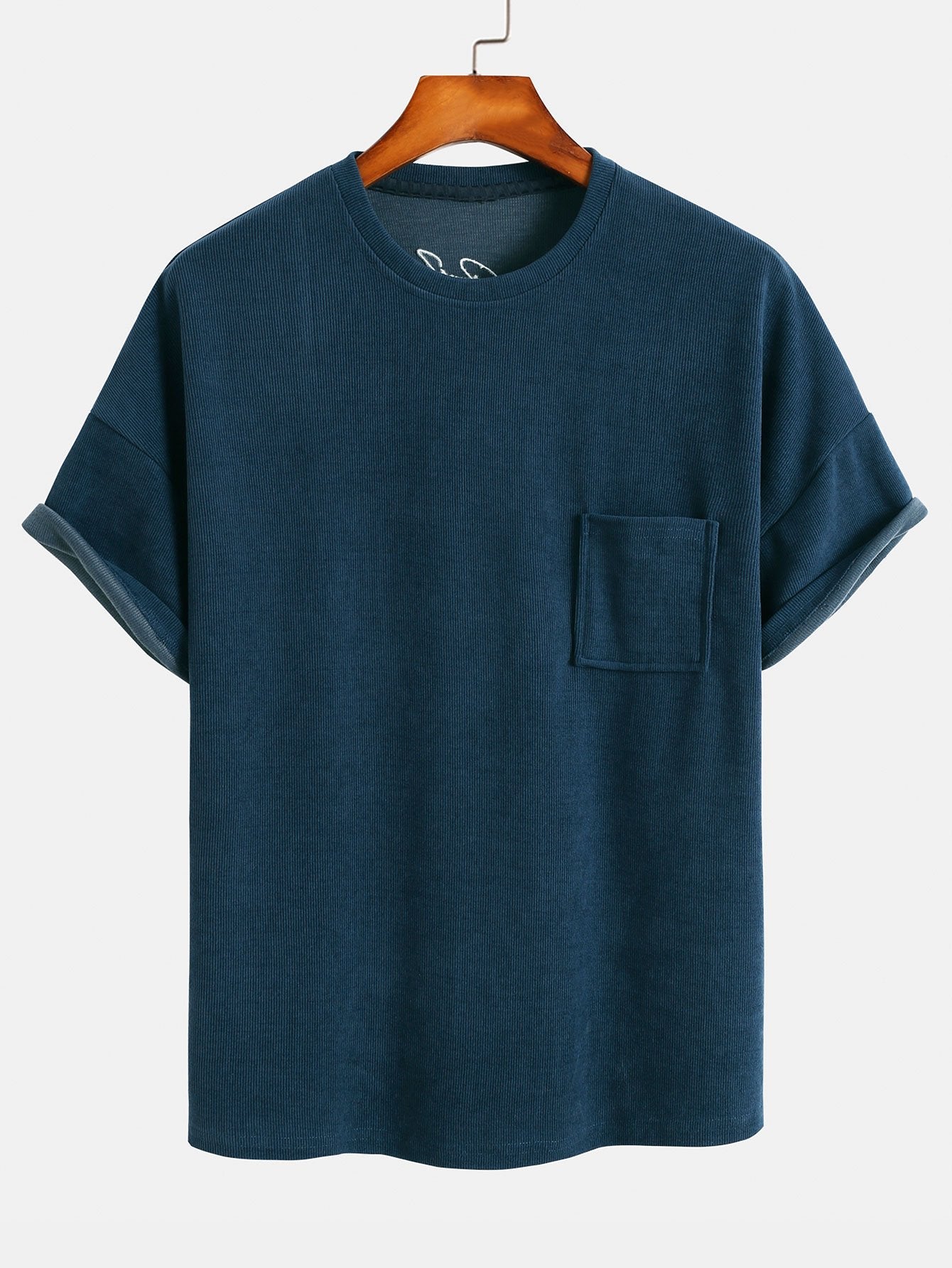 Dropped Shoulder Corduroy T-Shirt & Shorts