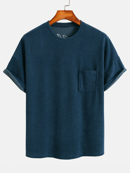 Dropped Shoulder Corduroy T-Shirt & Shorts