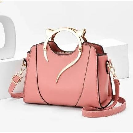 Mulheres Cute Cat Bolsas e Bolsas Elegante PU Handle Bag Top Handle Grande Capacidade Totes Bag Elegante Doce Messenger Bag - MIBA